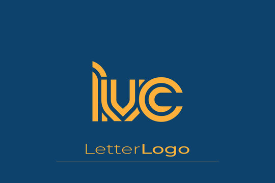 LVC Creative Unique Modern Letter Logo Design. Elegant Monogram Logo Design with Decorative Elements and Typography