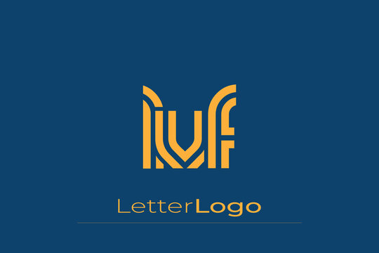 LVF Creative Unique Modern Letter Logo Design. Elegant Monogram Logo Design with Decorative Elements and Typography