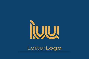 LVU Creative Unique Modern Letter Logo Design. Elegant Monogram Logo Design with Decorative Elements and Typography