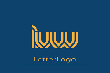 LVW Creative Unique Modern Letter Logo Design. Elegant Monogram Logo Design with Decorative Elements and Typography