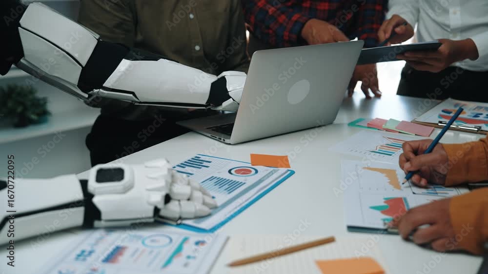 Poster an ai enhanced workspace empowers collaboration between a consultant and colleagues, sparking agile 
