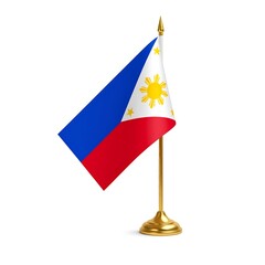 Gold stand miniature Philippine flag