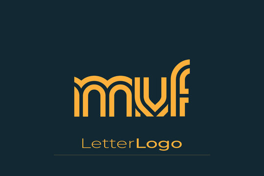 MVF Creative Unique Modern Letter Logo Design. Elegant Monogram Logo Design with Decorative Elements and Typography
