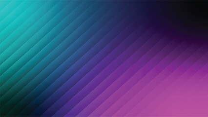 Abstract gradient background with diagonal stripes in shades of teal blue purple and pink