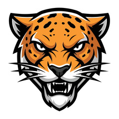 Leopard Head Illustration: A bold and dynamic illustration of a leopard's head, showcasing its fierce expression, distinct spots, and piercing gaze.