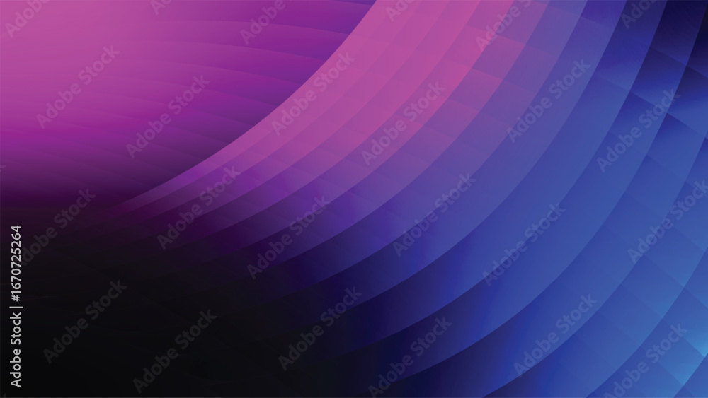 Poster dynamic abstract background with wavy purple and blue lines for modern design projects