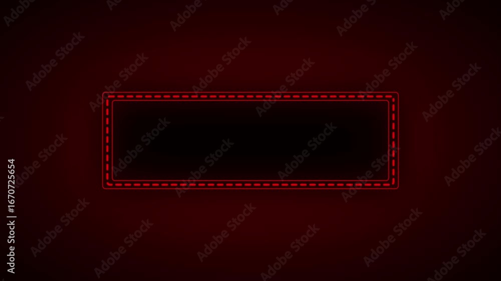 Aufkleber abstract red color banner or signboard. moving striped frame animation. frame border animation. 4k v