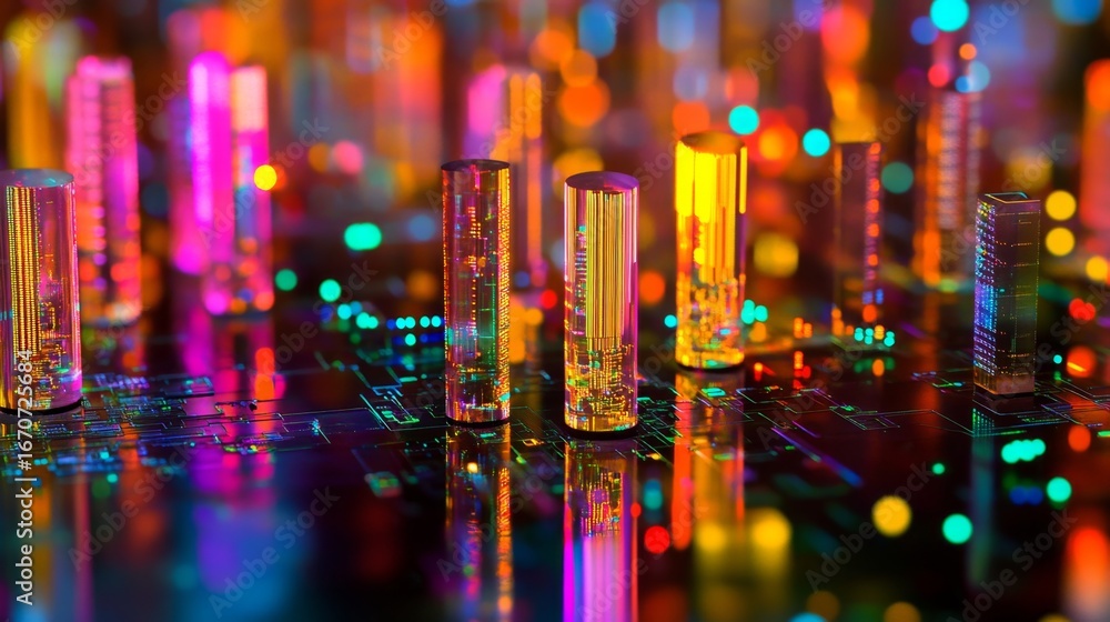 Aufkleber exploring semiconductor nano circuits a microscopic view of advanced technology in a laboratory envi
