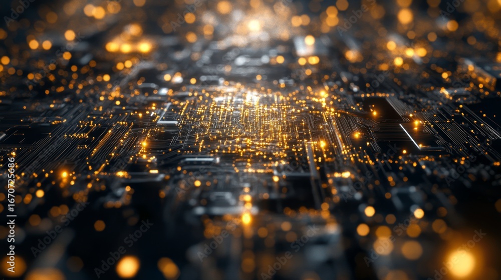 Leinwandbilder exploring semiconductor nano components a microscopic view of tiny structures in technology environm