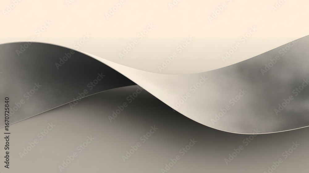 Poster curved lines gently flow across the surface, blending taupe and gray-brown shades in a smooth gradie