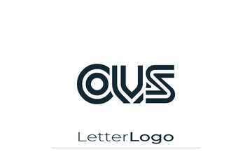 OVS Creative Unique Modern Letter Logo Design. Elegant Monogram Logo Design with Decorative Elements and Typography