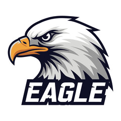 Eagle's Emblem: A stoic eagle, head held high, its piercing gaze capturing the essence of strength and freedom. This design showcases the regal beauty of the majestic bird in a minimalist style. 