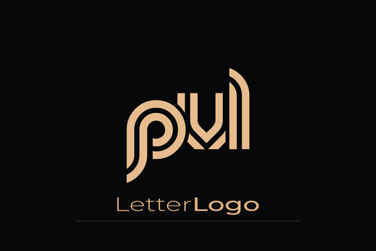PVL Creative Unique Modern Letter Logo Design. Elegant Monogram Logo Design with Decorative Elements and Typography