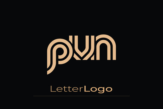 PVN Creative Unique Modern Letter Logo Design. Elegant Monogram Logo Design with Decorative Elements and Typography