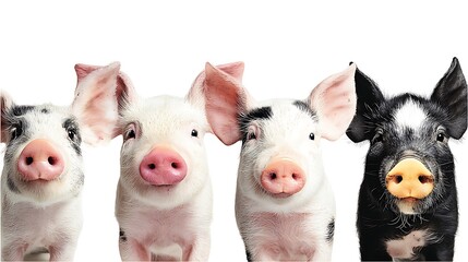 Naklejka premium cute pig face sticker image
