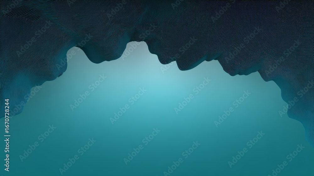 Poster abstract minimal background featuring teal and deep blue-green tones with a smooth gradient and soft