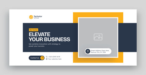 Marketing facebook cover web banner template