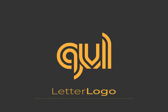 QVL Creative Unique Modern Letter Logo Design. Elegant Monogram Logo Design with Decorative Elements and Typography