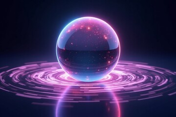 "Neon Cosmos: The Orb of Infinite Energy"
