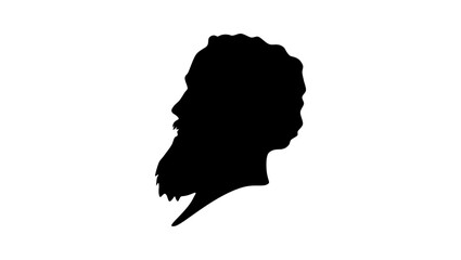 James Maxwell portrait, black isolated silhouette