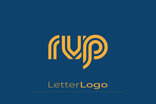 RVP Creative Unique Modern Letter Logo Design. Elegant Monogram Logo Design with Decorative Elements and Typography