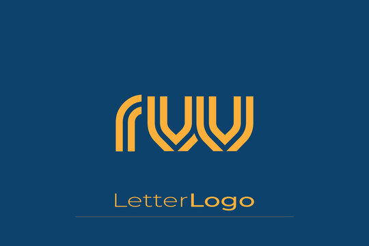 RVV Creative Unique Modern Letter Logo Design. Elegant Monogram Logo Design with Decorative Elements and Typography