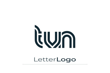 TVN Creative Unique Modern Letter Logo Design. Elegant Monogram Logo Design with Decorative Elements and Typography