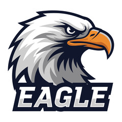 Majestic Eagle Emblem: A powerful eagle gazes with unwavering focus, its piercing eyes and sharp beak ready, showcasing strength, and freedom. 