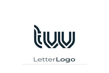 TVV Creative Unique Modern Letter Logo Design. Elegant Monogram Logo Design with Decorative Elements and Typography