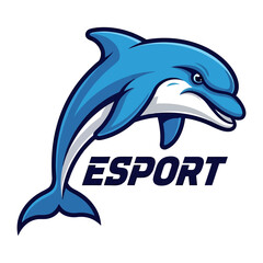 Dolphin Esports Logo: A dynamic, vibrant illustration showcases a leaping dolphin, symbolizing agility and power within the esports realm. Emphasizing the core values. 