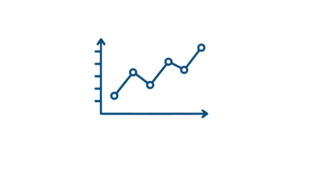 Data graph chart diagram infographic business report finance growth trend analysis visualization success on transparent background