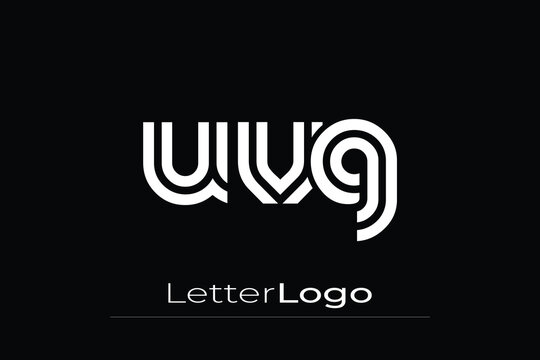 UVG Creative Unique Modern Letter Logo Design. Elegant Monogram Logo Design with Decorative Elements and Typography