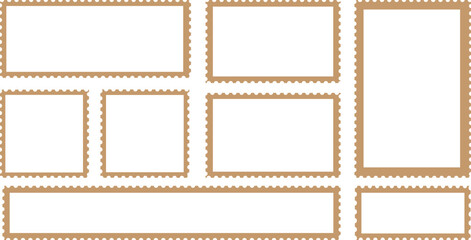 Vintage Blank Postage Stamp. Edges for Design & Craft