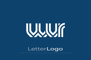 WVR Creative Unique Modern Letter Logo Design. Elegant Monogram Logo Design with Decorative Elements and Typography