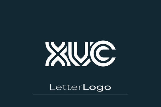 XVC Creative Unique Modern Letter Logo Design. Elegant Monogram Logo Design with Decorative Elements and Typography
