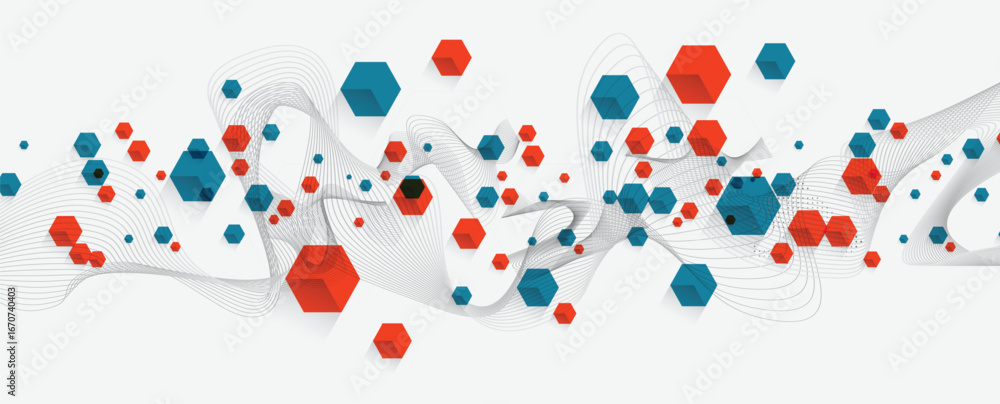 Aufkleber abstract modern technology and science background for presentation