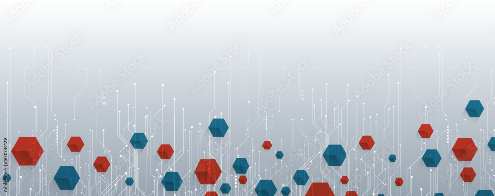 Poster abstract modern technology and science background for presentation