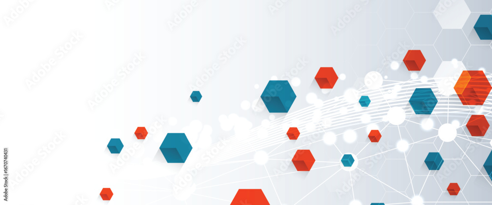 Poster abstract modern technology and science background for presentation