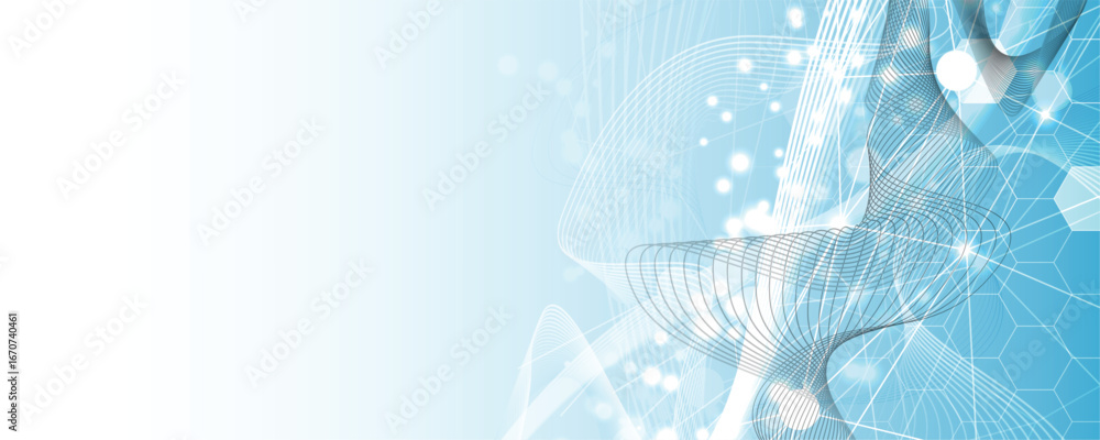 Poster abstract modern technology and science background for presentation