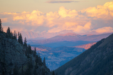 Sunset in the mountains