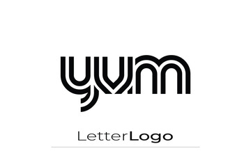 YVM Creative Unique Modern Letter Logo Design. Elegant Monogram Logo Design with Decorative Elements and Typography