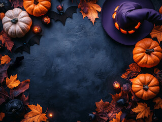 halloween background with pumpkin