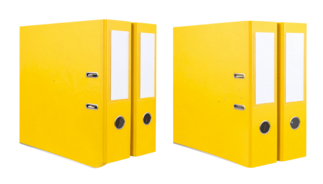 Yellow Folder PNG, Realistic File Icon, Transparent Background, Office Document and Digital Storage Design