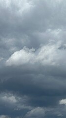 Dark storm clouds covering the sky.