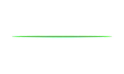 Vibrant Green Glowing Line Isolated on Transparent Background