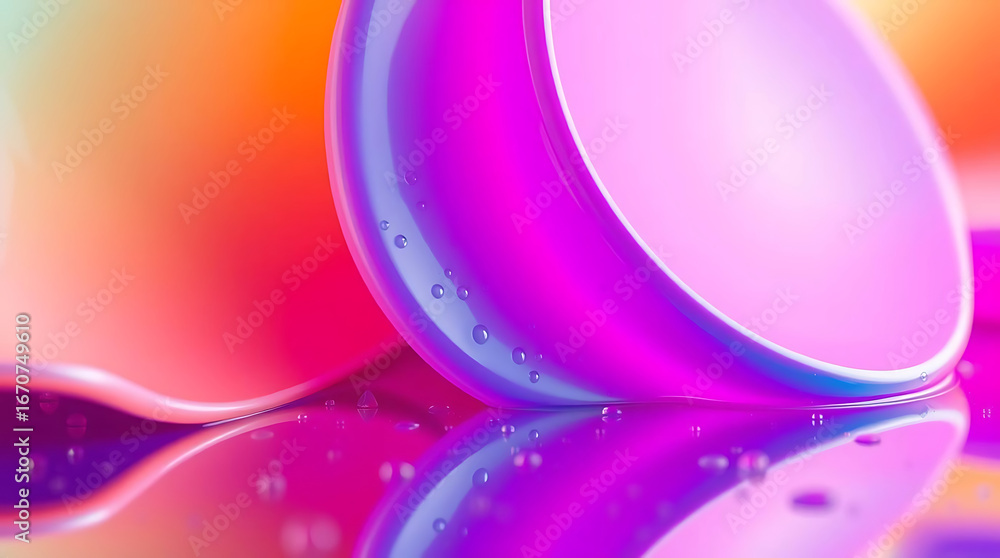 Aufkleber abstract background featuring a vibrant purple sphere with a reflective surface, creating a modern a
