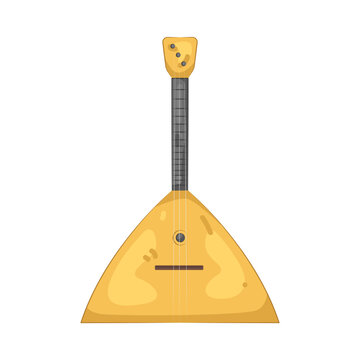 yellow balalaika musical instrument isolated clip art preview