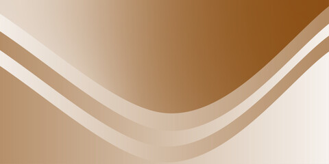Abstract golden curve wave vector illustration with a light brown gradient background and orange line pattern