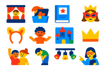 Fototapeta premium Set of icons for a children's app