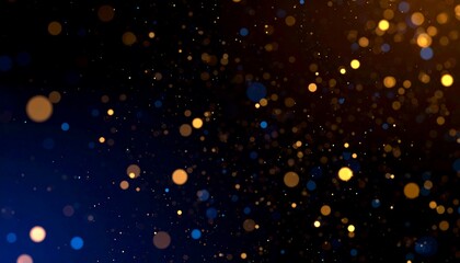 Fototapeta premium Golden Blue Dust Particles.